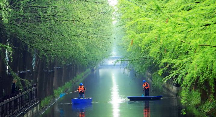 浙江臺(tái)州：巡河保潔守護(hù)水生態(tài)
